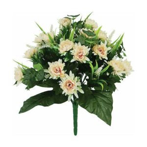 Artificial bouquet of salmon mini chrysanthemum